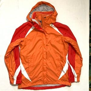 Columbia XCO 3-in-1 Waterproof Wind Rain Jacket Women's Size Medium Orange Storm